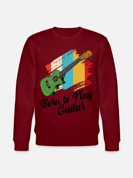Gitarre - Stanley/Stella Unisex Bio-Sweatshirt CHANGER - Burgunderrot