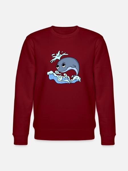 whale - Stanley/Stella CHANGER Unisex Organic Sweatshirt - burgundy
