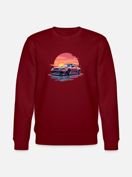 Skyline Sunset - Stanley/Stella CHANGER Unisex Organic Sweatshirt - burgundy