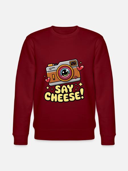 Say Cheese! - Stanley/Stella CHANGER Unisex Organic Sweatshirt - burgundy