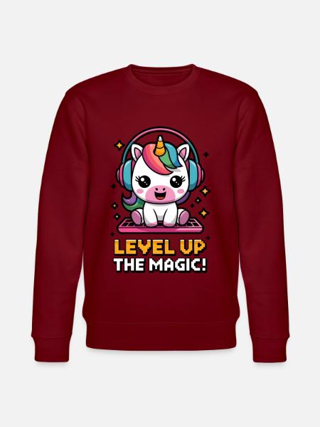 Level Up The Magic! - Stanley/Stella CHANGER Unisex Organic Sweatshirt - burgundy