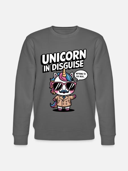 Unverkleidetes Einhorn - Stanley/Stella Unisex Bio-Sweatshirt CHANGER  - Anthrazit