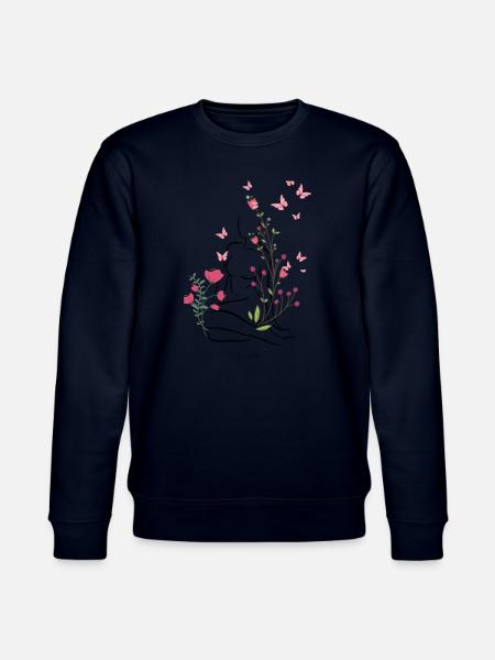 Skin-flowered - Stanley/Stella CHANGER Unisex Organic Sweatshirt - navy