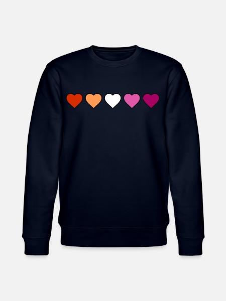 Lesbian Lesbian Lesbian Hearts - Stanley/Stella CHANGER Unisex Organic Sweatshirt - navy