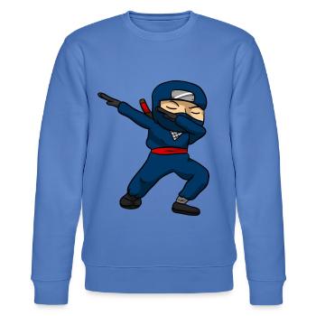Ninja - Stanley/Stella Unisex Bio-Sweatshirt CHANGER  - Blau - Vorne - Nik (191cm) & Marisol (170cm)
