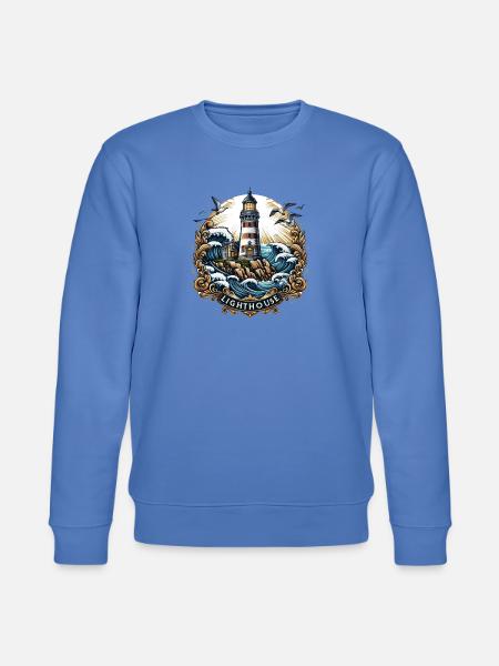 Lighthouse Logo - Stanley/Stella CHANGER Unisex Organic Sweatshirt - bright blue