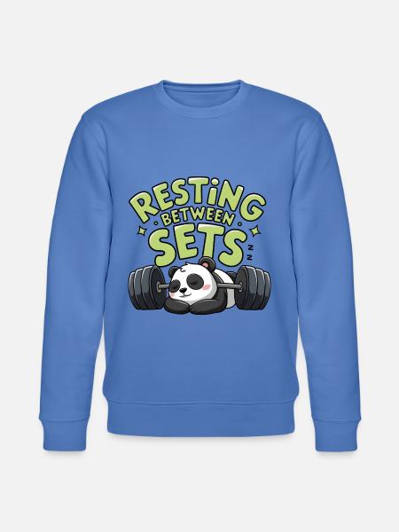 Resting Between Sets - Stanley/Stella CHANGER Unisex Organic Sweatshirt - bright blue