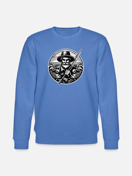 Angler Logo - Stanley/Stella CHANGER Unisex Organic Sweatshirt - bright blue