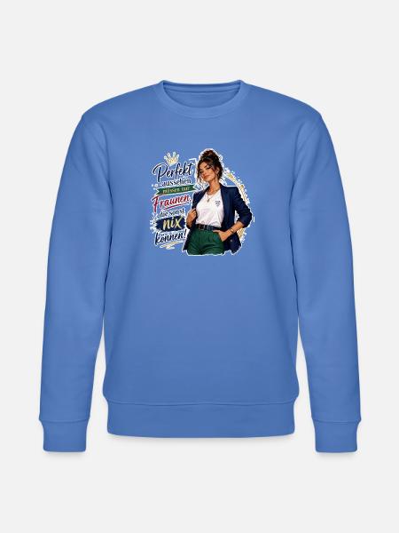 Powerlook Selbstbewusste Weiblichkeit - Stanley/Stella Unisex Bio-Sweatshirt CHANGER  - Blau