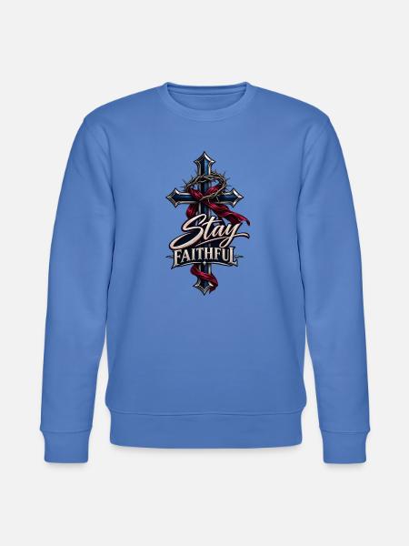 Treuenkreuz: Glaube und Bänder - Stanley/Stella Unisex Bio-Sweatshirt CHANGER - Blau
