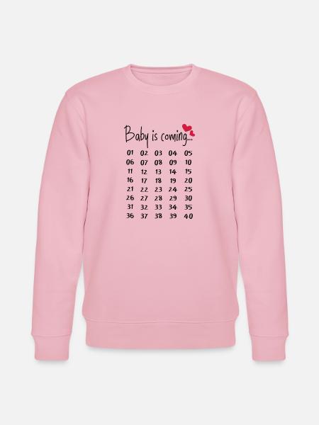 Sjov graviditet gravid gave forældre - Stanley/Stella økologisk unisex-sweatshirt CHANGER  - lys rosa
