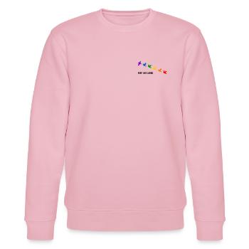 Free like a bird, in Regenbogenfarben - Stanley/Stella Unisex Bio-Sweatshirt CHANGER  - Hellrosa - Vorne - Jaron (178cm) & Liana (172cm)