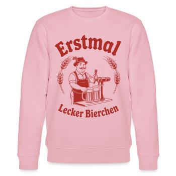 Erstmal lecker Bierchen - Stanley/Stella Unisex Bio-Sweatshirt CHANGER  - Hellrosa - Vorne - Jaron (178cm) & Liana (172cm)