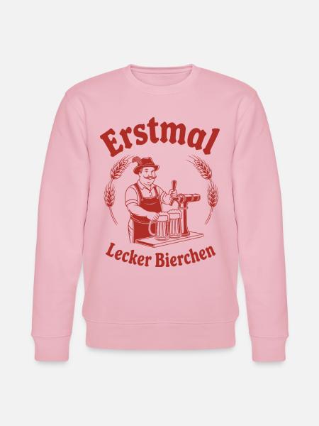 Erstmal lecker Bierchen - Stanley/Stella Unisex Bio-Sweatshirt CHANGER - Hellrosa
