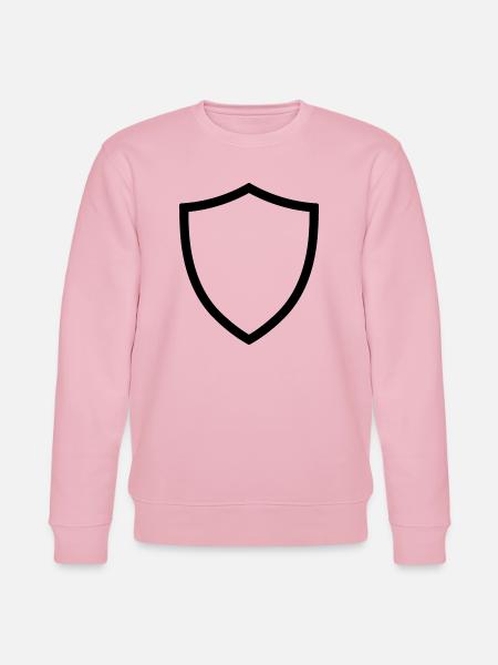 shield icon logo shape security - Stanley/Stella CHANGER Unisex Organic Sweatshirt - cotton pink