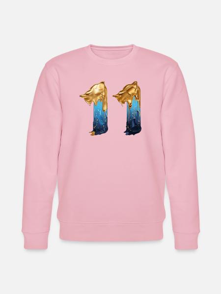 NEJ. 11 NUMMER 11 SEJ 11 ÅRS FØDSELSDAG - Stanley/Stella økologisk unisex-sweatshirt CHANGER  - lys rosa