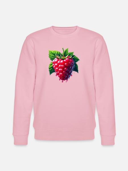 Runny leafy raspberry - Stanley/Stella CHANGER Unisex Organic Sweatshirt - cotton pink