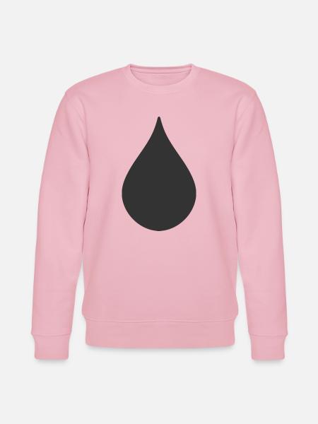Drop Shape Logo Symbol - Stanley/Stella CHANGER Unisex Organic Sweatshirt - cotton pink