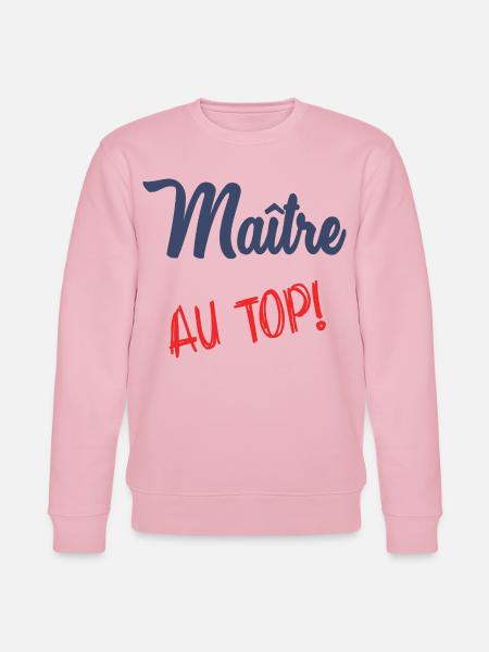 MASTER AT THE TOP - Stanley/Stella CHANGER Unisex Organic Sweatshirt - cotton pink