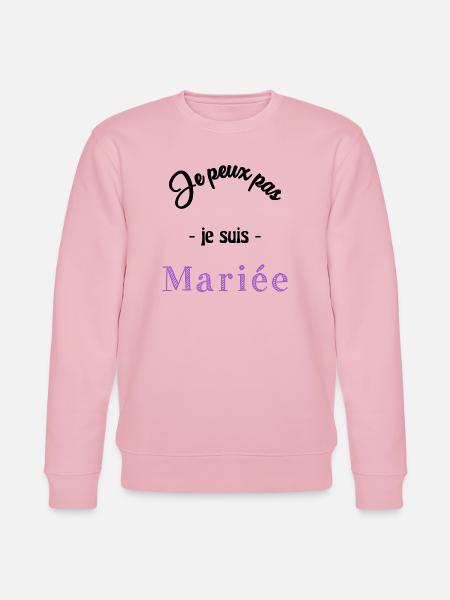 MARIEE. EVJF - Sweat bio CHANGER Stanley/Stella Unisexe - rose pâle