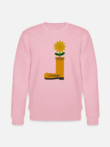 Flower Boots - Stanley/Stella CHANGER Unisex Organic Sweatshirt - cotton pink