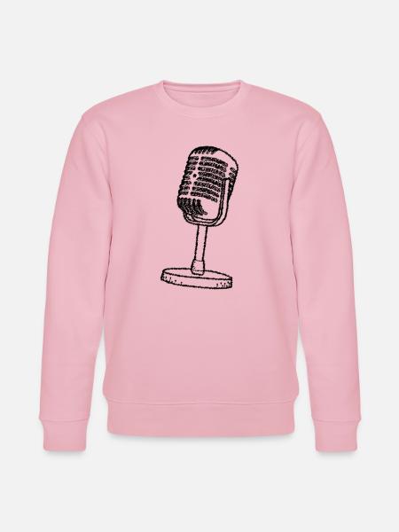Mikrofon - Retro - gezeichnet - Stanley/Stella Unisex Bio-Sweatshirt CHANGER - Hellrosa