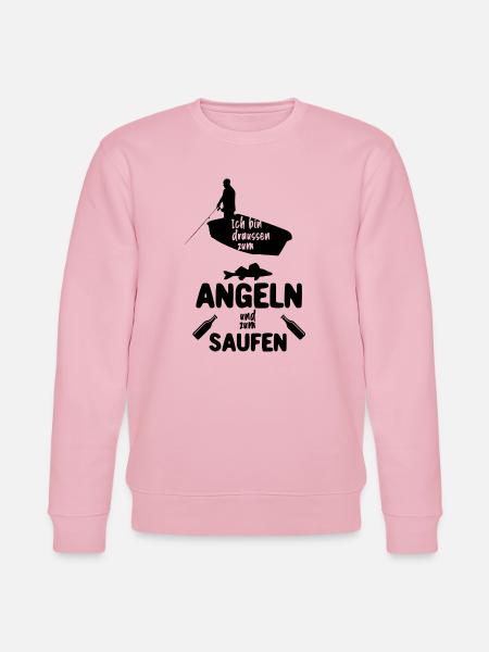 Angeln und Saufen - Stanley/Stella Unisex Bio-Sweatshirt CHANGER  - Hellrosa