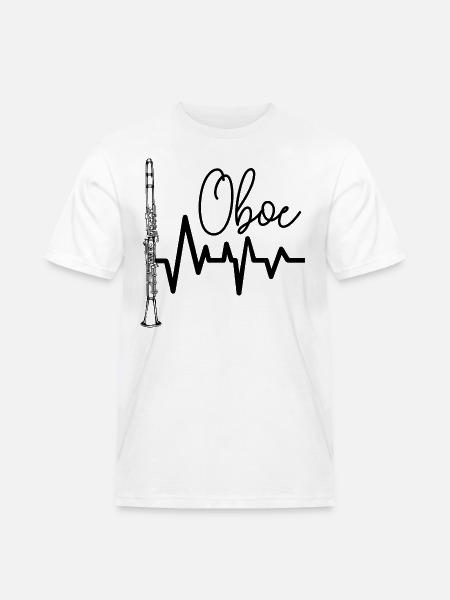 Oboe - Männer Workwear T-Shirt - Weiß