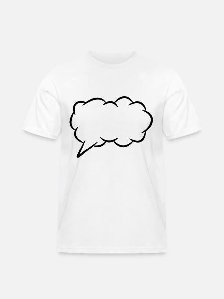 Sprechblase Gedankenblase - Männer Workwear T-Shirt - Weiß