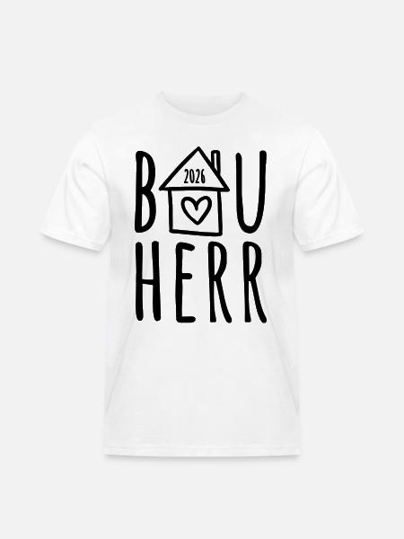 Bauherr 2026 - Männer Workwear T-Shirt - Weiß