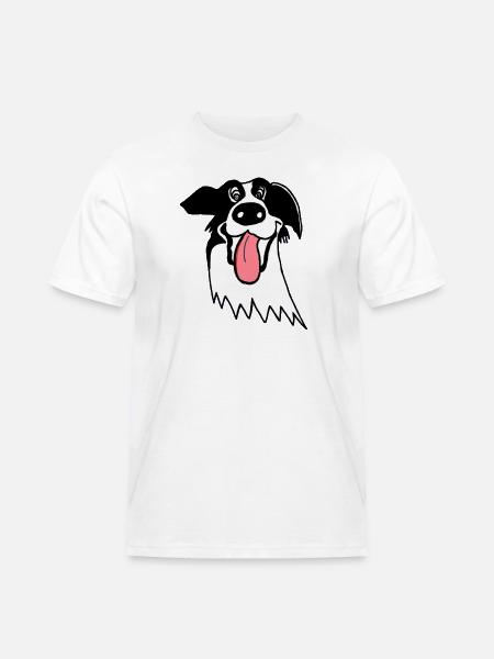 Border Collie mignon - T-shirt Workwear homme - blanc