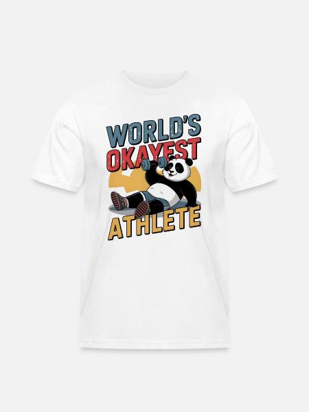World's Okayest Athlete - Men's Workwear T-Shirt - white