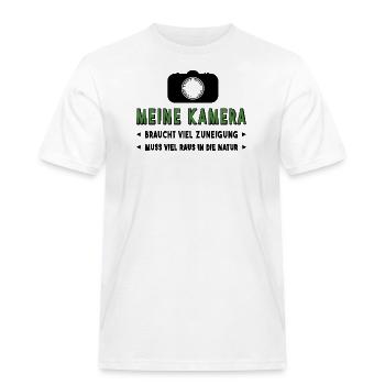 Kamera fotografieren - Männer Workwear T-Shirt - Weiß - Vorne - AI Model Male 185 dark (185cm)