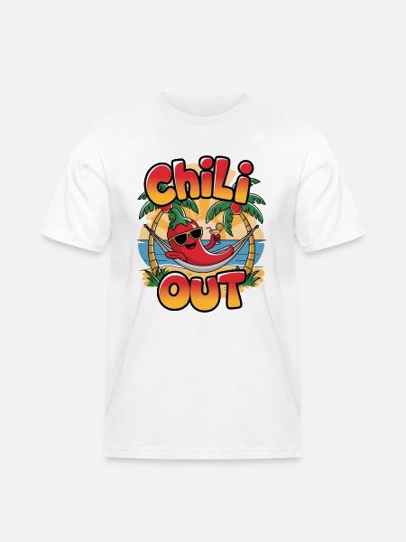 Chili Out - Men's Workwear T-Shirt - white