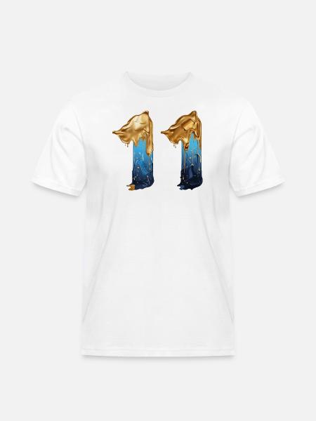 NEJ. 11 NUMMER 11 SEJ 11 ÅRS FØDSELSDAG - Herre Workwear T-Shirt - hvid