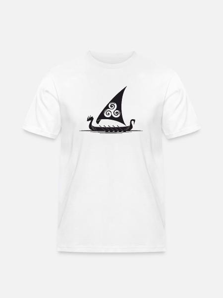 Viking Ship Triskel Sail - Men's Workwear T-Shirt - white
