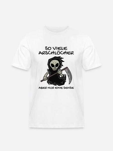 Sensenmann - Männer Workwear T-Shirt - Weiß