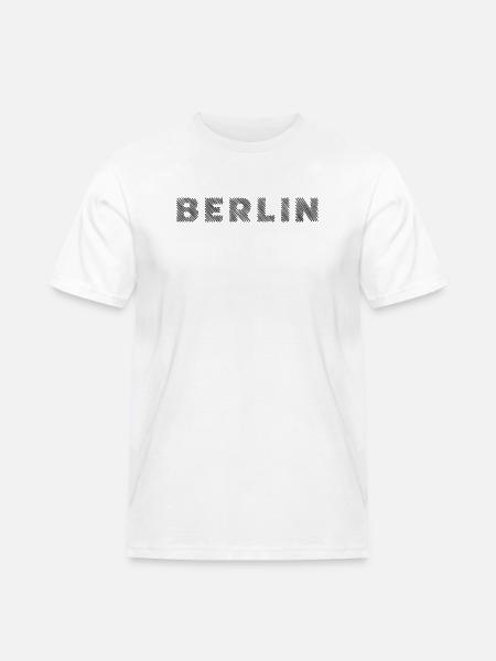 Berlin German Capital Hatching Letter - Men's Workwear T-Shirt - white
