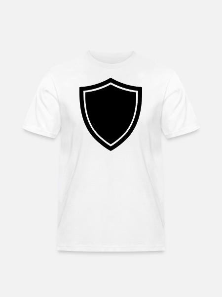 shield icon logo shape security - Men's Workwear T-Shirt - white