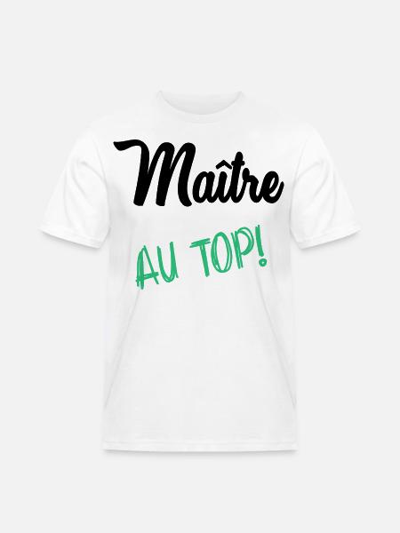 MAITRE. MAÎTRESSE. MERCI - T-shirt Workwear homme - blanc