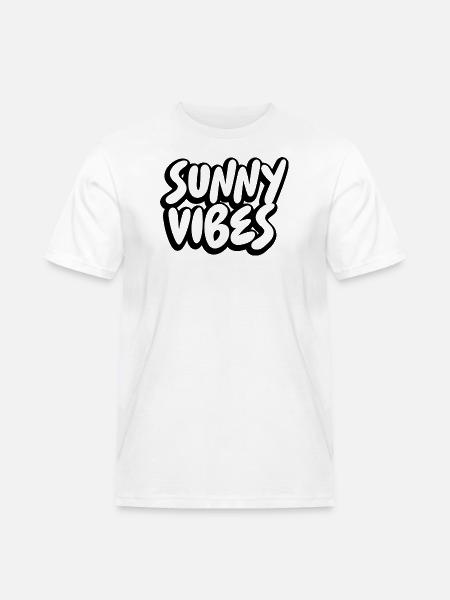 SUNNY VIBES - Men's Workwear T-Shirt - white