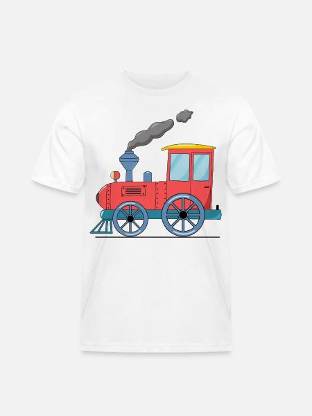 Children's train railway pink - Men's Workwear T-Shirt - white