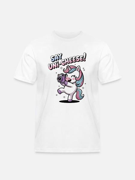Say Uni-Cheese! - Men's Workwear T-Shirt - white