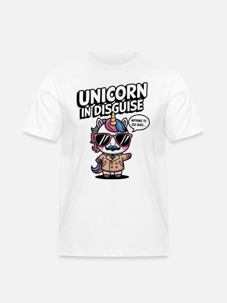 Unverkleidetes Einhorn - Männer Workwear T-Shirt - Weiß