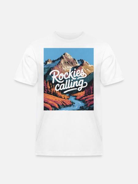Rockies Calling - Men's Workwear T-Shirt - white