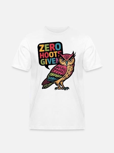 Zero Hoots Given - Men's Workwear T-Shirt - white