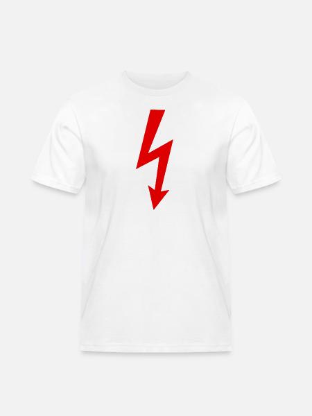 Blitz Logo - Männer Workwear T-Shirt - Weiß