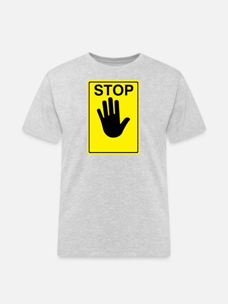 Stop Sign Logo - Men's Workwear T-Shirt - heather grey