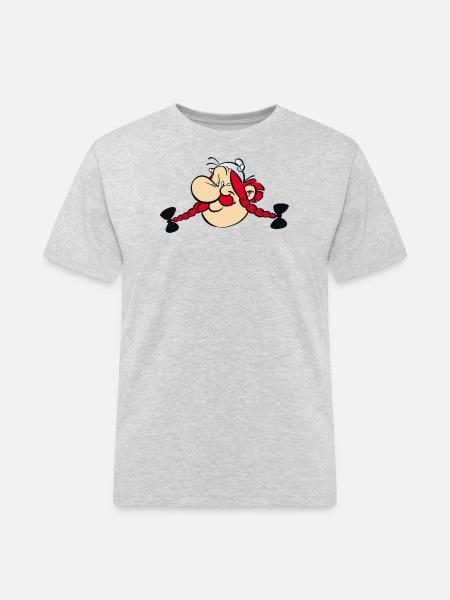 Asterix & Obelix - Obelix Face - Men's Workwear T-Shirt - heather grey