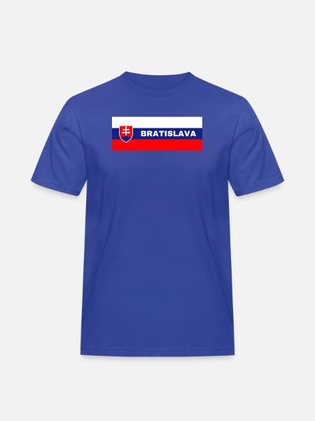 Bratislava City in Slovakian Flag - Men's Workwear T-Shirt - royal blue